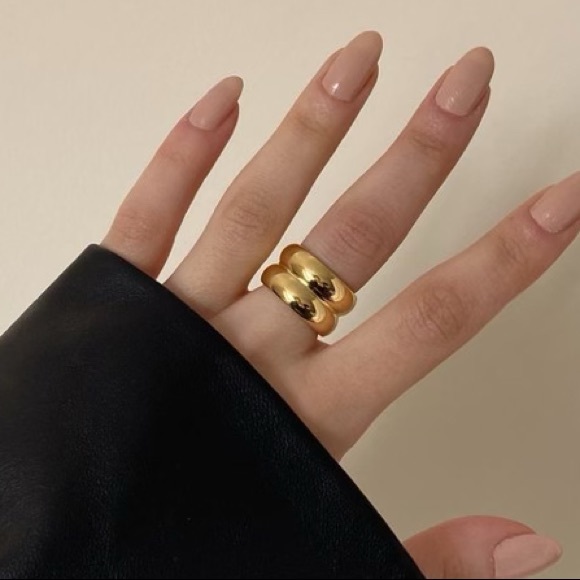 Wide ring Layered ring texture ring - Picture 2 of 6